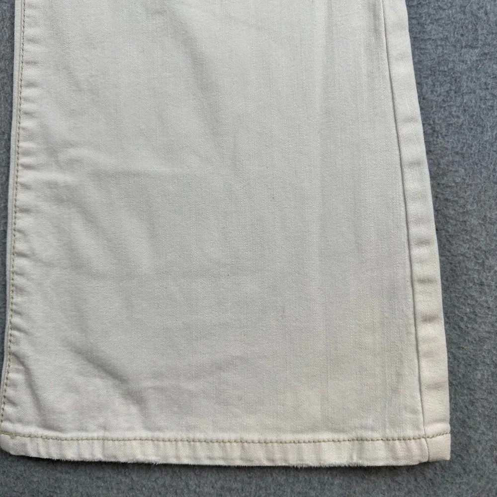 Jeanstar Women White Flare Jeans Mercury Bedazzled Size 12 Bootcut‎ Casual